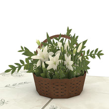 Load image into Gallery viewer, White Flower Basket