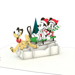 Disney's Mickey & Friends Sleigh Ride Notecards (4 Pack)