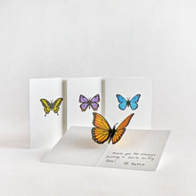 Load image into Gallery viewer, Butterfly Notecards (Assorted 4-Pack)
